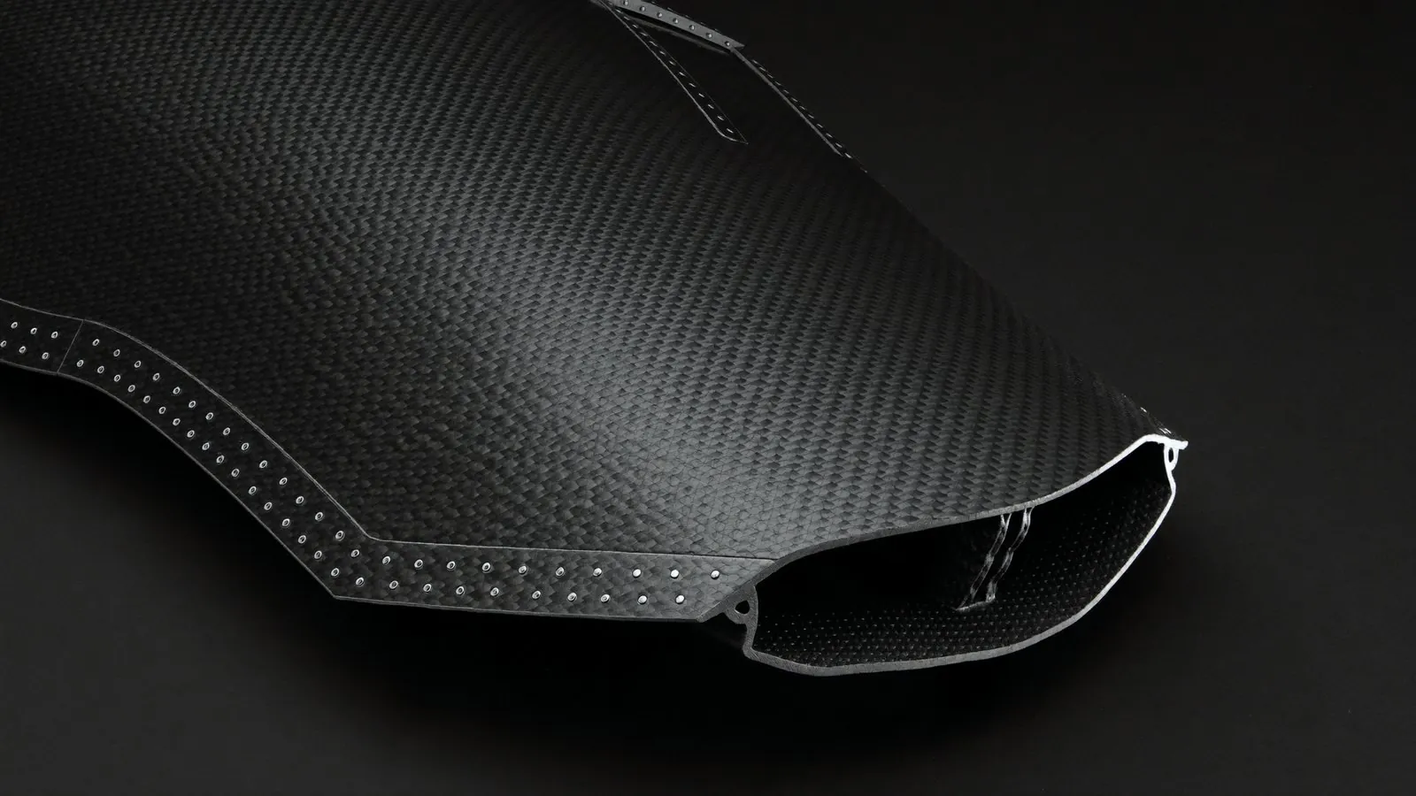Aircraft wing and engine nacelle made with carbon fiber