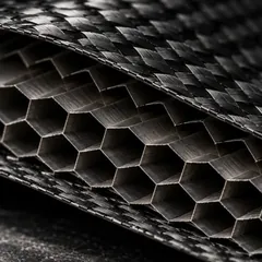 Honeycomb core of a composite panel